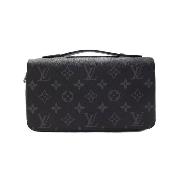 Louis Vuitton Long Zip Monogram Zippy Eclipse Wallet Black - Picture 1 of 5